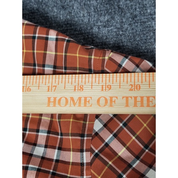 L.L.Bean Plaid Button Down Shirt Long Sleeve Traditional Fit Men Sz L-Tall Work - Picture 7 of 8